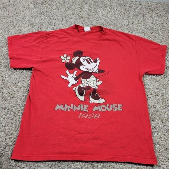 Disney Minnie Mouse Shirt Adult Medium Graphic Double Side Retro Florida Flaw* - Picture 1 of 10